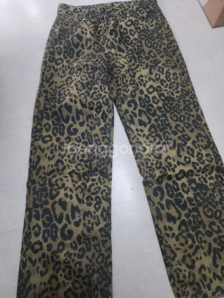 레오파드 와이드팬츠--4