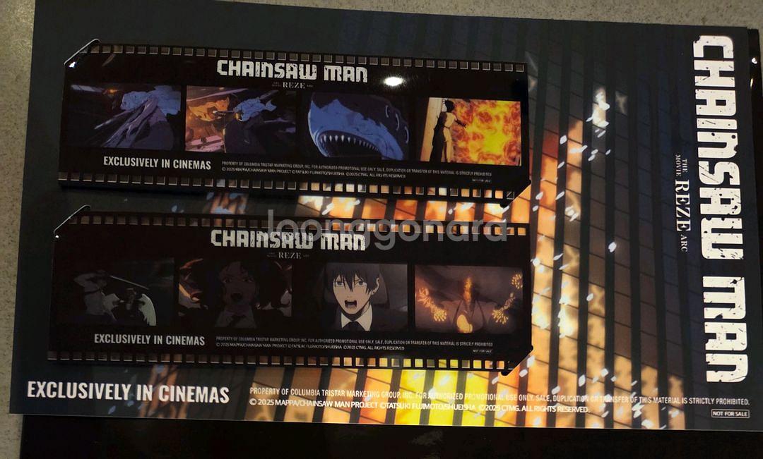 체인소맨 6주차 주말 특전 카페 포스터 필름 아키 천사--1