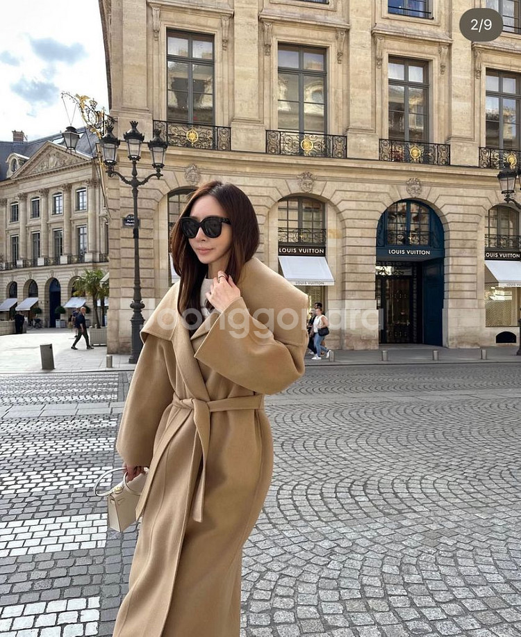 더로랑 다이애나 코트 카멜--0