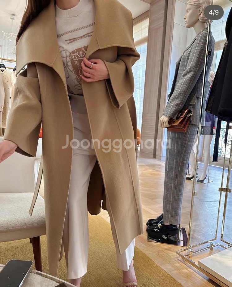 더로랑 다이애나 코트 카멜--2