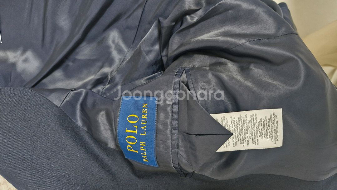 [새상품]폴로 개버딘 금장 블레이저, 네이비 재킷--4