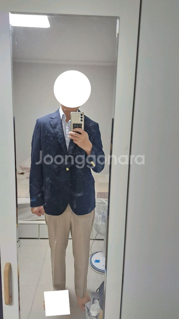 [새상품]폴로 개버딘 금장 블레이저, 네이비 재킷--3