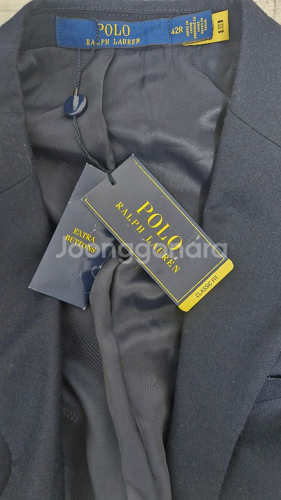 [새상품]폴로 개버딘 금장 블레이저, 네이비 재킷--5