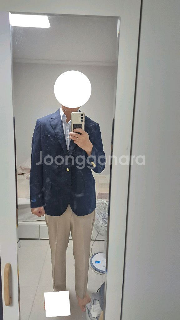 [새상품]폴로 개버딘 금장 블레이저, 네이비 재킷--7