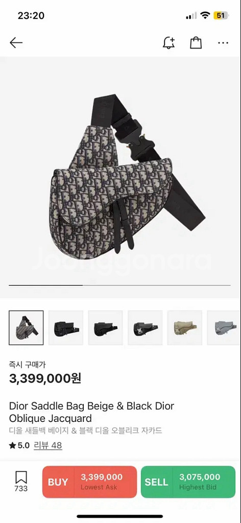 디올 오블리크 새들백--7