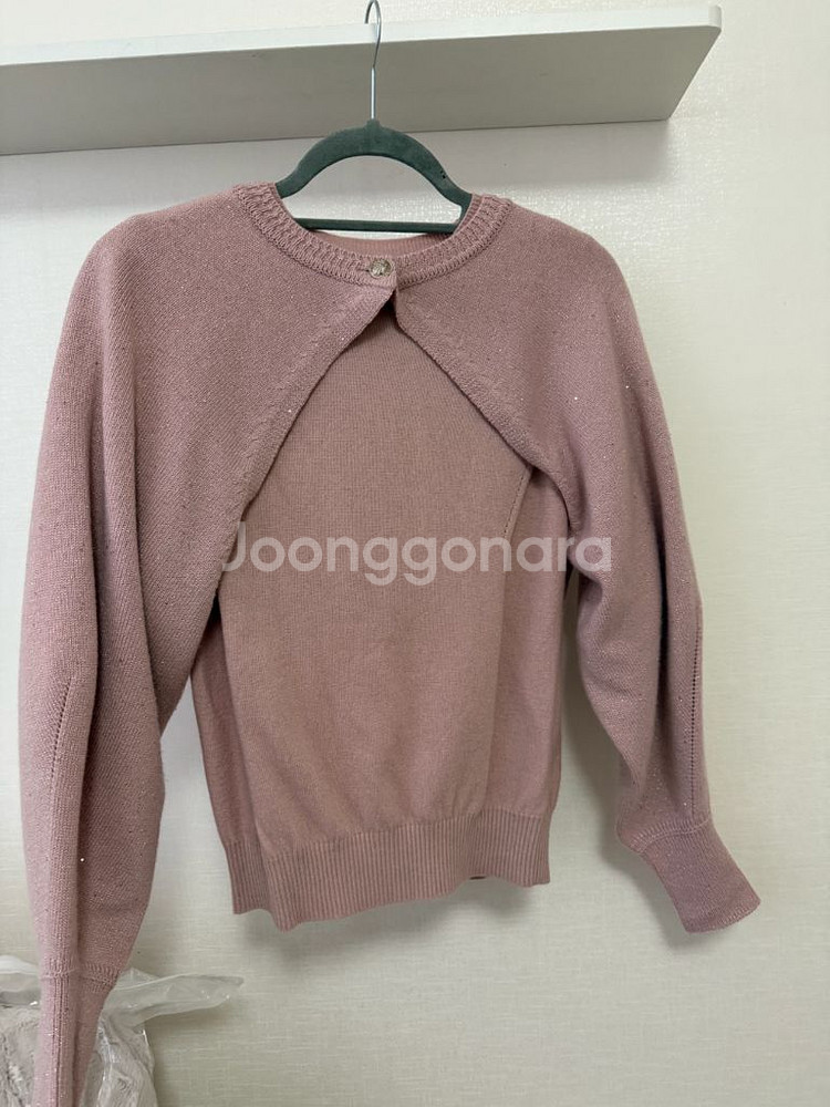 니트 크롭 가디건--0