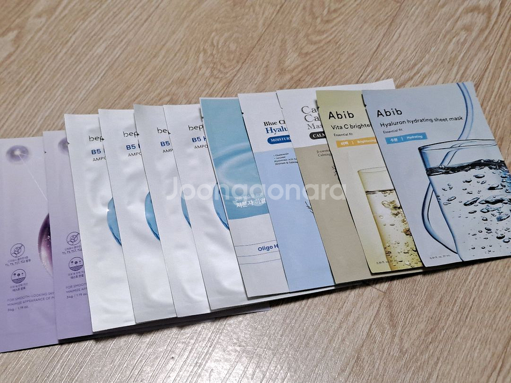 마스크팩 11매 (바이오힐보, 비플레인, 더랩바이블랑두, 스킨푸드, 아비브)--0