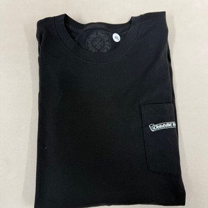 크롬하츠 스크롤 로고 롱슬리브 티셔츠 블랙 XL