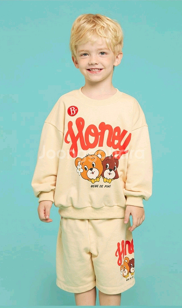 베베드피노 허니베어 상하 셋업 130--0