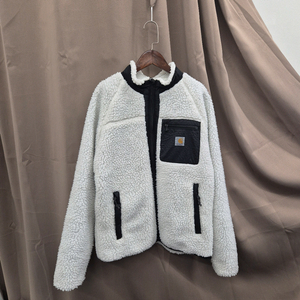 칼하트 화이트 뽀글이 플리스 자켓 S