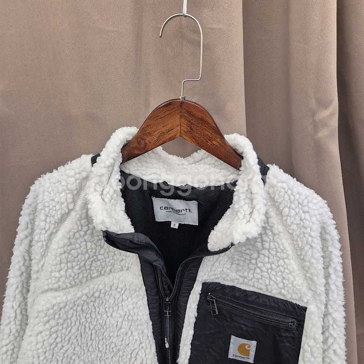 칼하트 화이트 뽀글이 플리스 자켓 S--1
