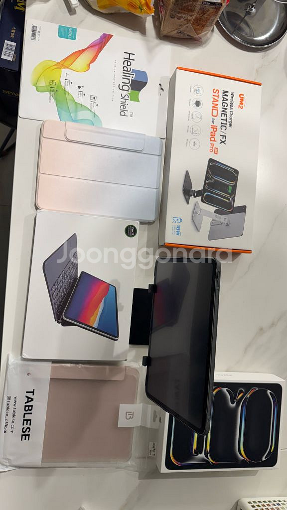 m4 아이패드 프로 256 wifi 실버 + 구조독 1933 + 포고핀 m4 아피패드 전용 스탠드 등--0