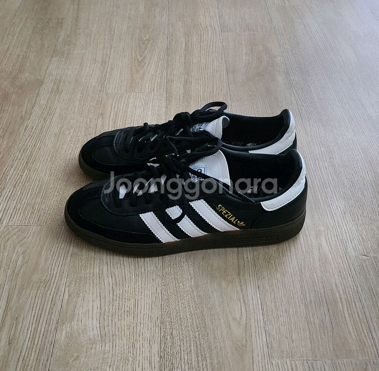 1회 착용) 정품 아디다스 핸드볼 스페지알 코어블랙 250 남녀공용 스니커즈 운동화--0