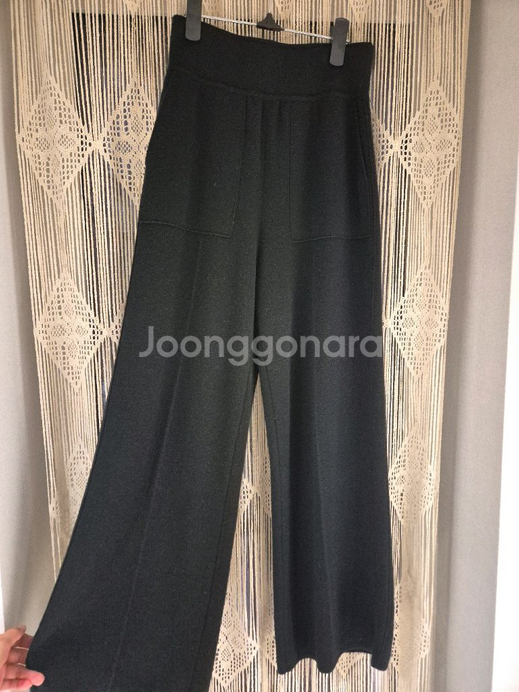 한섬 니트 와이드 팬츠--0