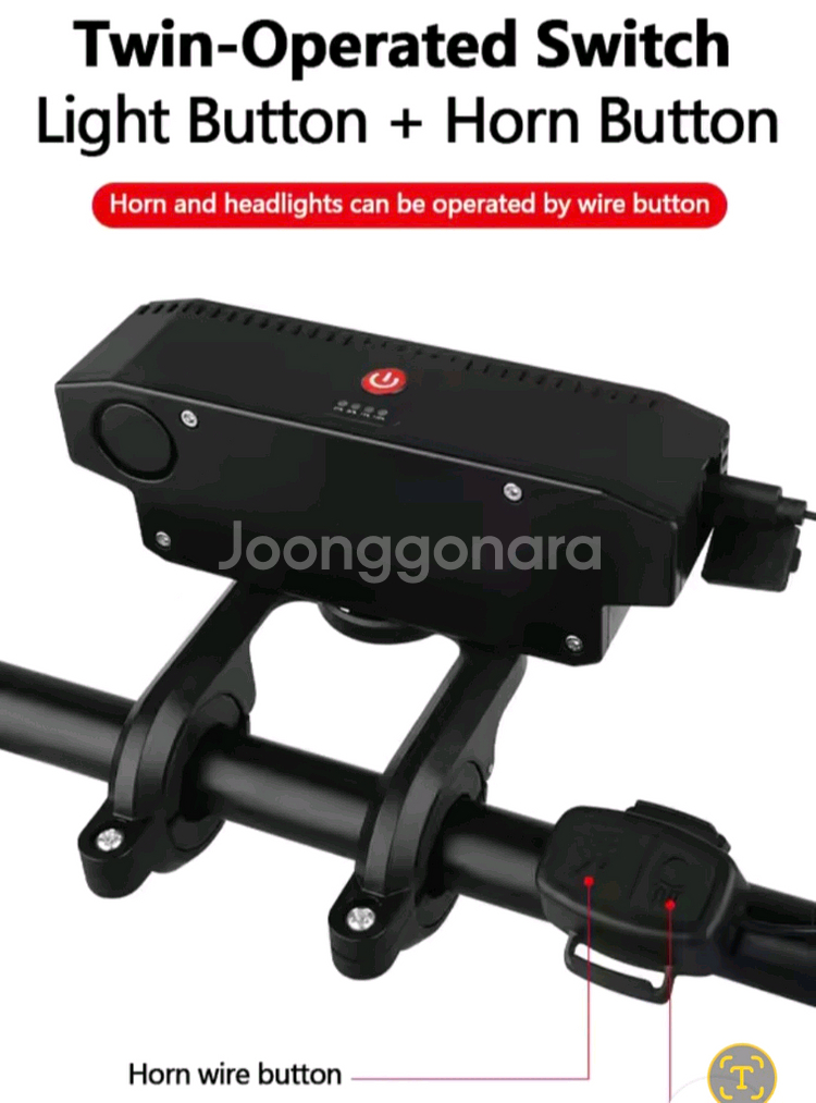 새상품))자전거 전조등+후미등+벨소리 자전거라이트 스쿠터라이트--2