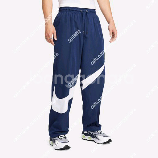 나이키 빅 스우시 우븐 트레이닝 셋업 미드나잇 네이비--1