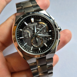 급처 시티즌 아테사 AT3010-55L 55e 티타늄 전파수신 청판 검판