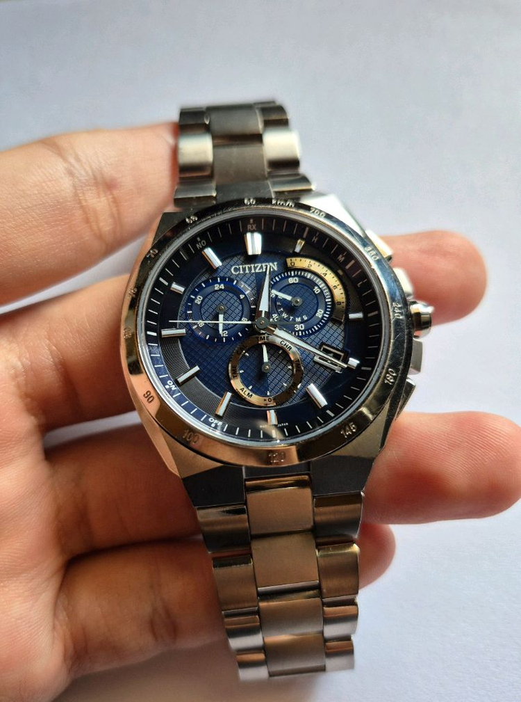 급처 시티즌 아테사 AT3010-55L 55e 티타늄 전파수신 청판 검판--7