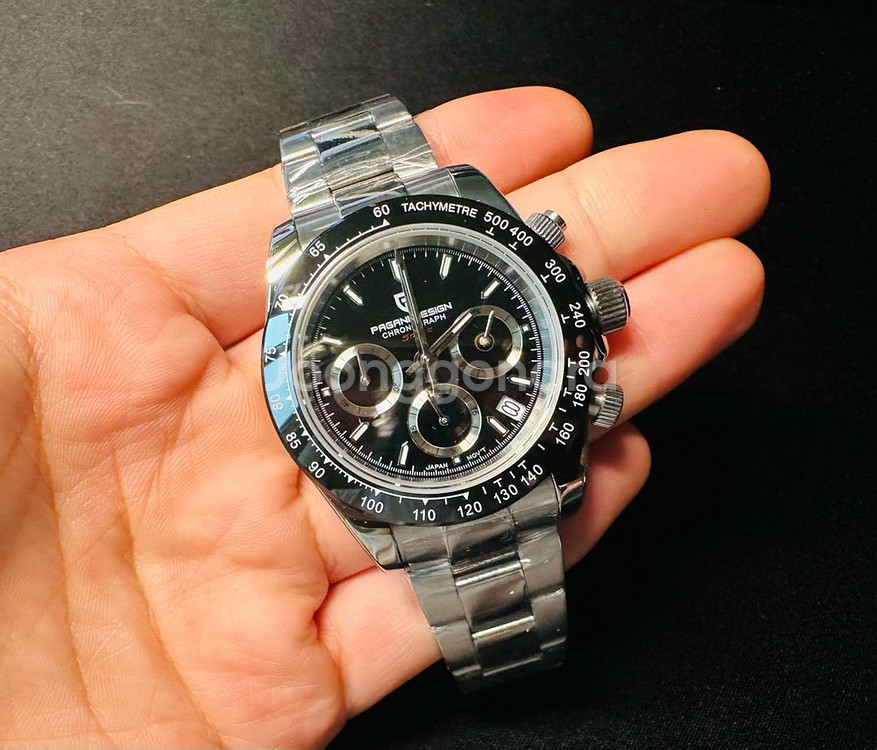 파가니디자인 데이토나 검판 크로노그래프 쿼츠 시계 판매--0