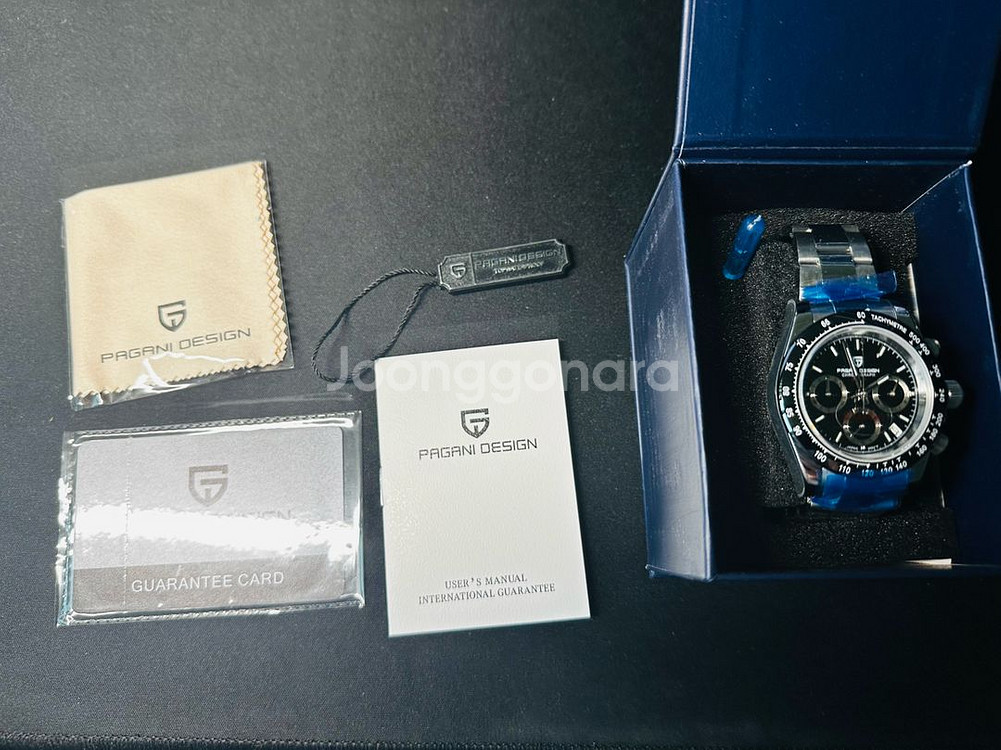 파가니디자인 데이토나 검판 크로노그래프 쿼츠 시계 판매--2