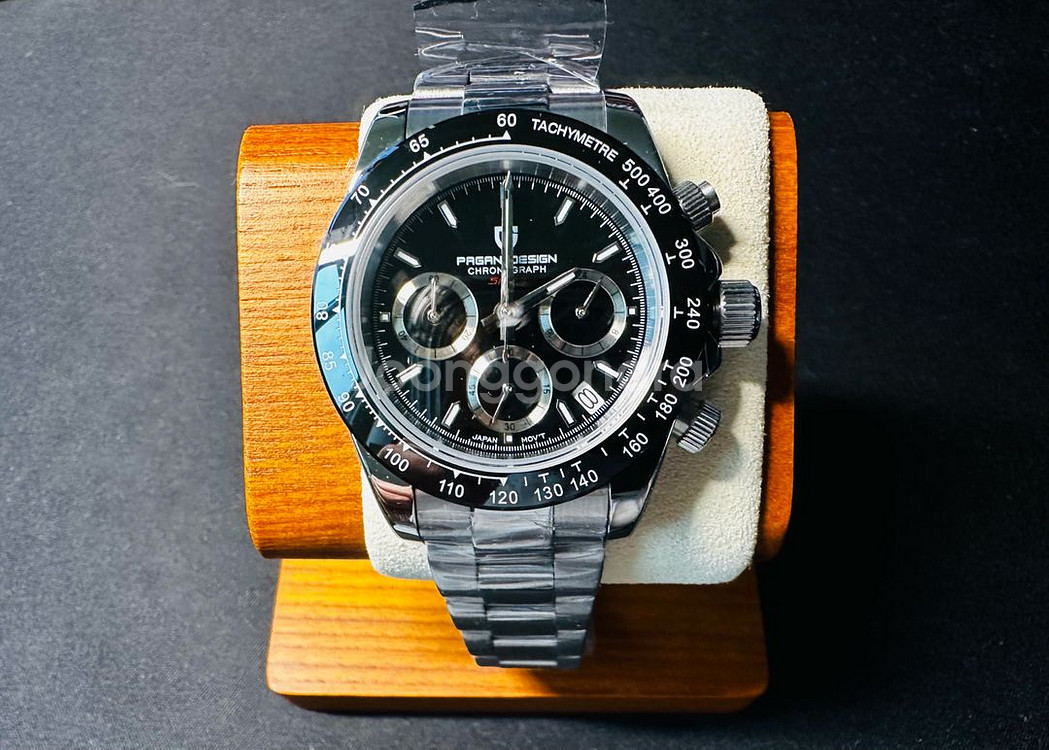 파가니디자인 데이토나 검판 크로노그래프 쿼츠 시계 판매--3