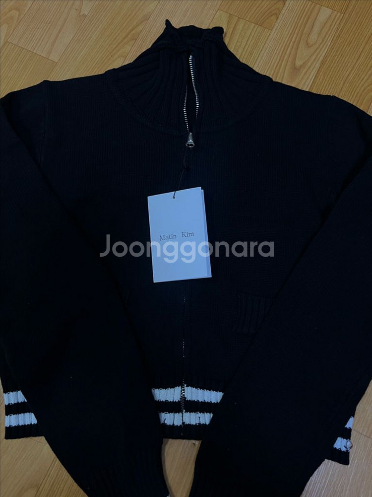 마뗑킴 니트 가디건 블랙--1