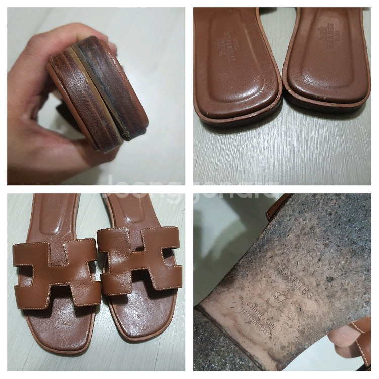 정품 에르메스 오란 여성 샌들 37사이즈--3