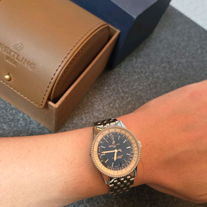 브라이틀링 네비타이머 38 메탈 청판 풀박