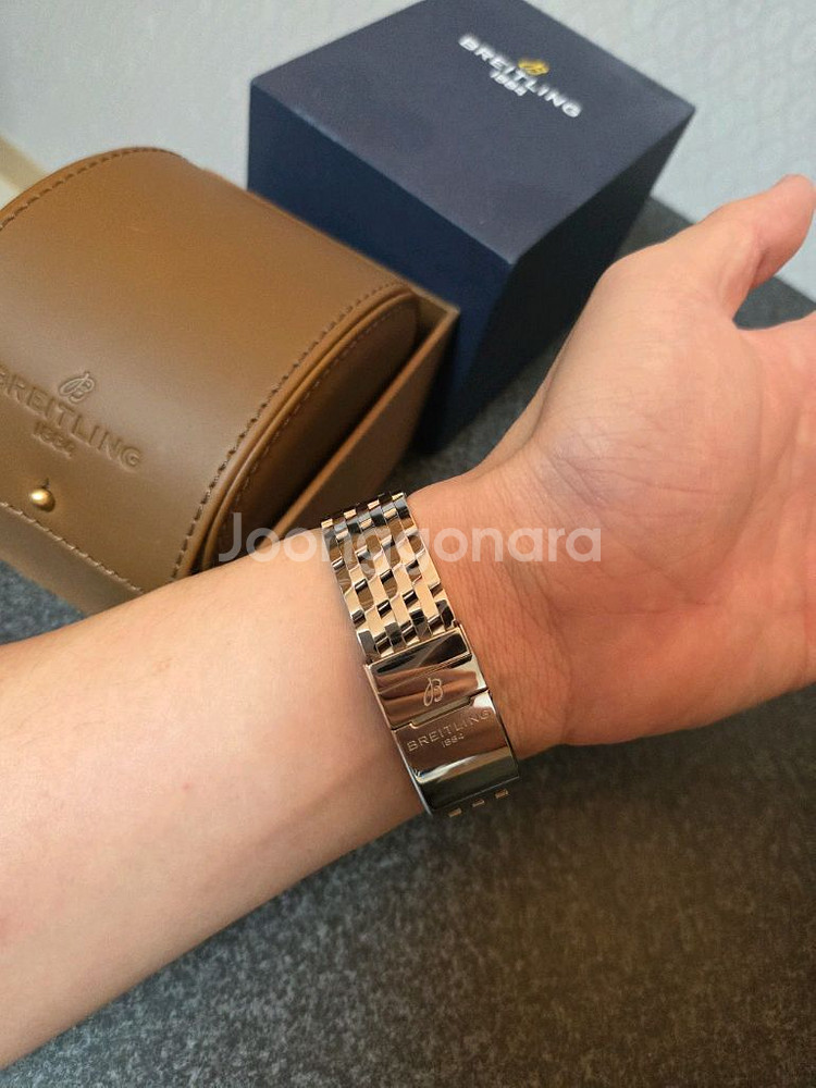 브라이틀링 네비타이머 38 메탈 청판 풀박--3