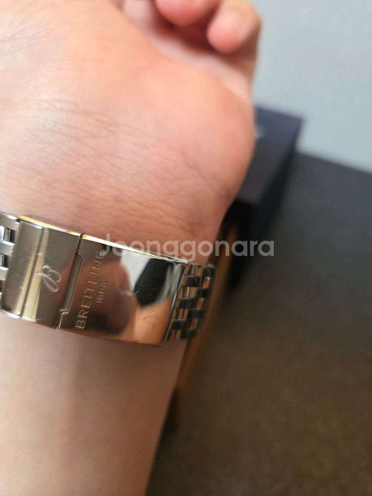 브라이틀링 네비타이머 38 메탈 청판 풀박--8