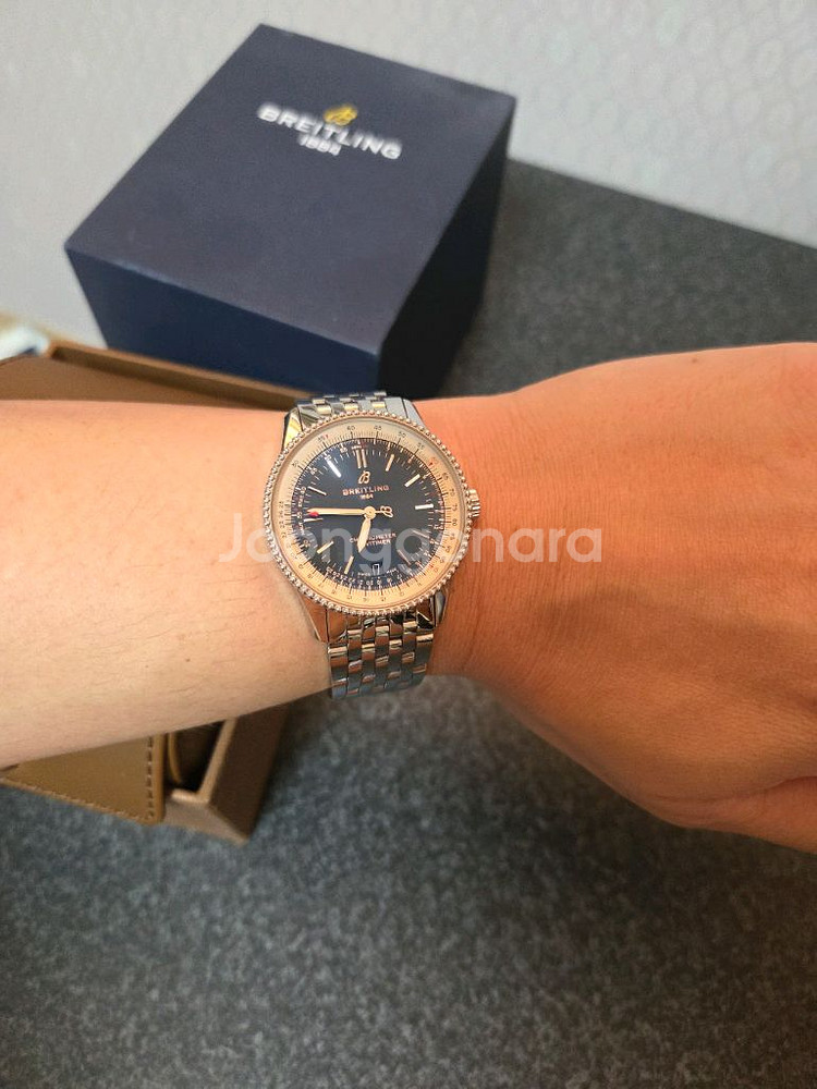 브라이틀링 네비타이머 38 메탈 청판 풀박--4