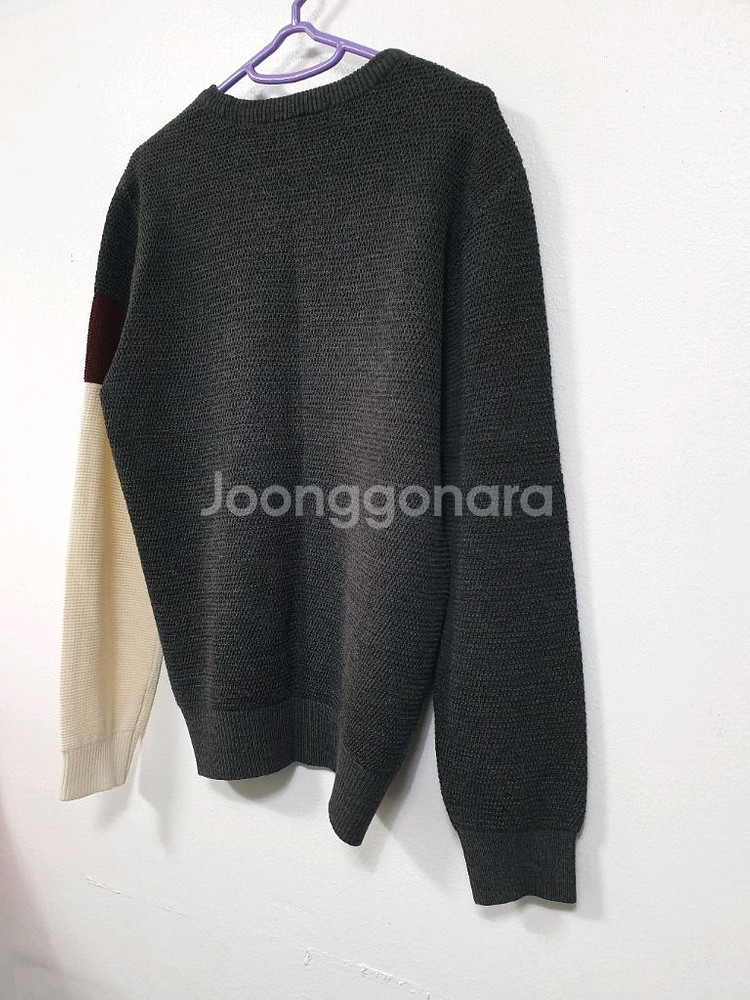 지이크 회색 긴팔 라운드 니트티 100사이즈--4