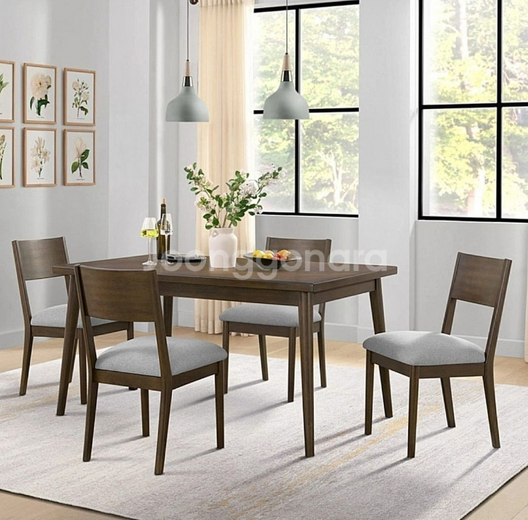 노스리지 원목식탁 4인 (새상품)--0