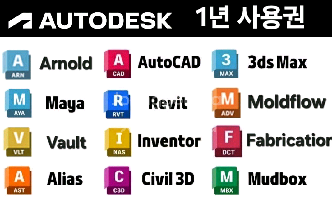 CAD/3D 모델링 오토캐드 소프트웨어 1년3년 라이선스--0
