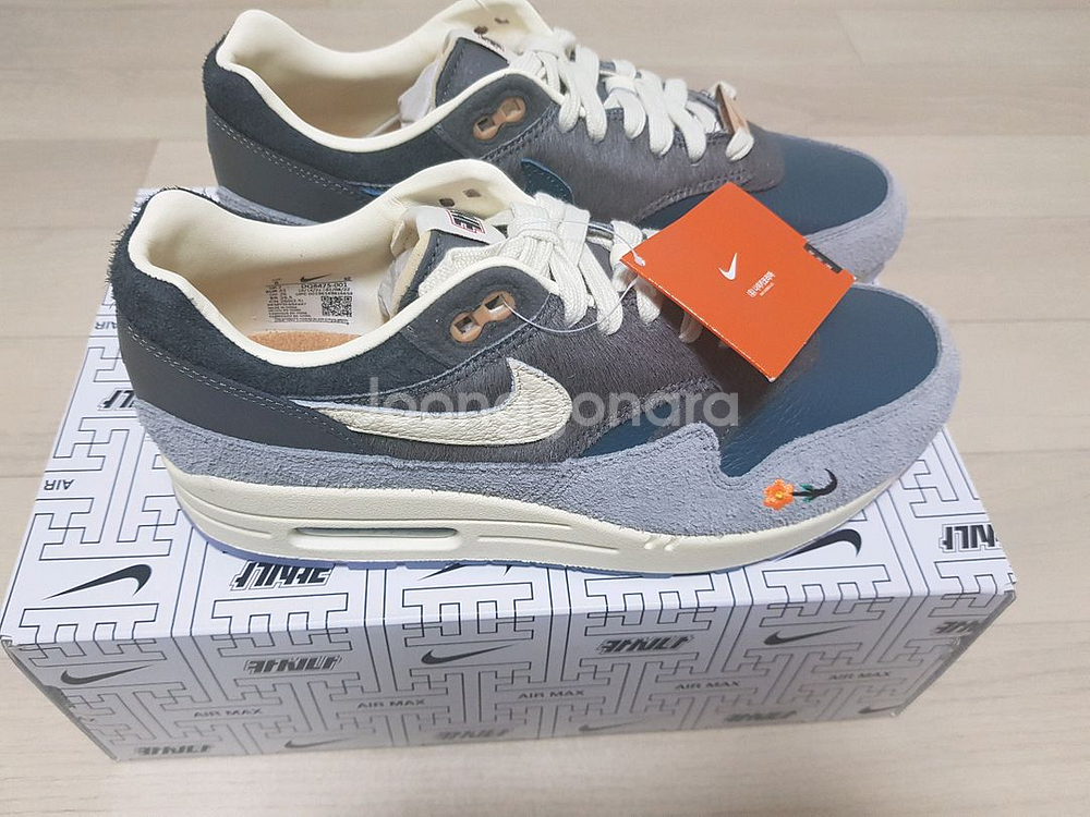[260] 나이키 x 카시나 에어맥스1 원앙 파티클 그레이 나코탭 정품 새상품--3