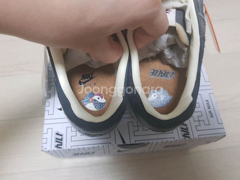 [260] 나이키 x 카시나 에어맥스1 원앙 파티클 그레이 나코탭 정품 새상품--5