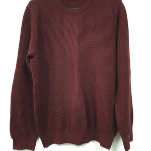 지이크 버건디 긴팔 라운드 니트티 100사이즈