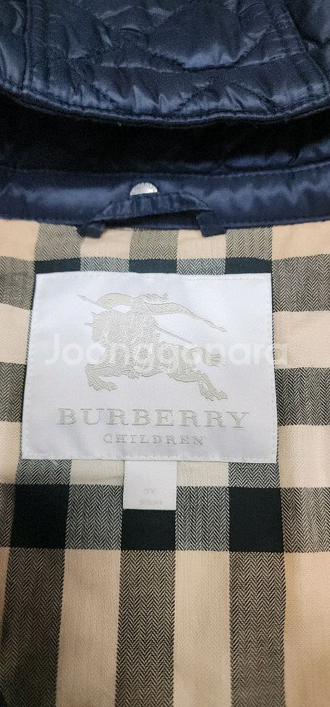 버버리키즈 3y 후드 퀼팅자켓--4