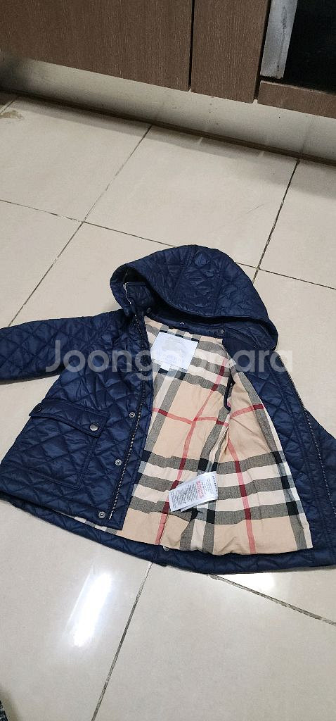버버리키즈 3y 후드 퀼팅자켓--3