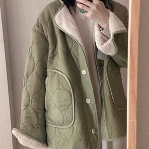 오로 퀄팅자켓 뽀글이 M