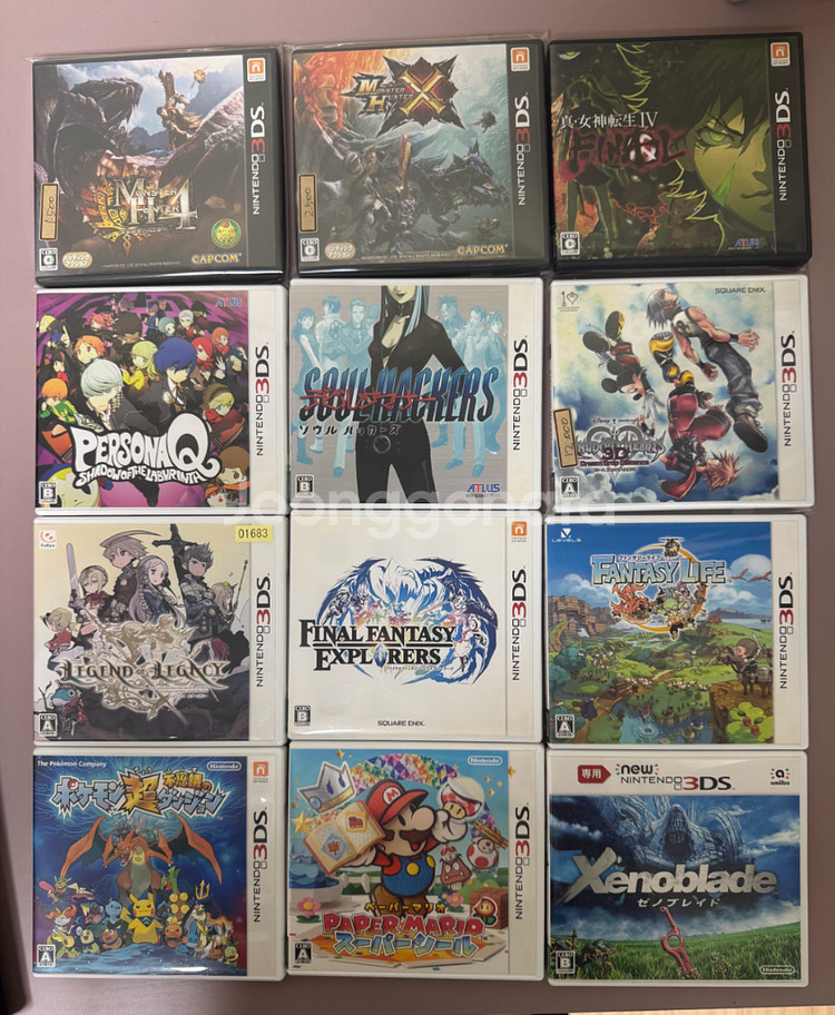 (일판) 닌텐도 3DS XL 레드, 드퀘,젤다시리즈 등등--6