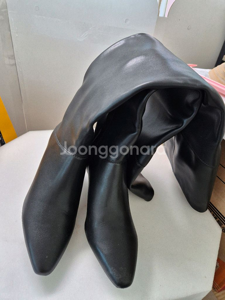 더한섬 더블케이스 오버니 블랙부츠--2