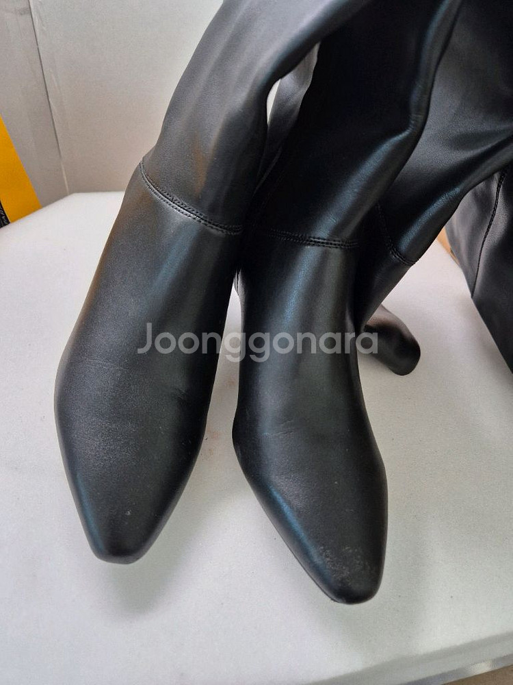 더한섬 더블케이스 오버니 블랙부츠--3