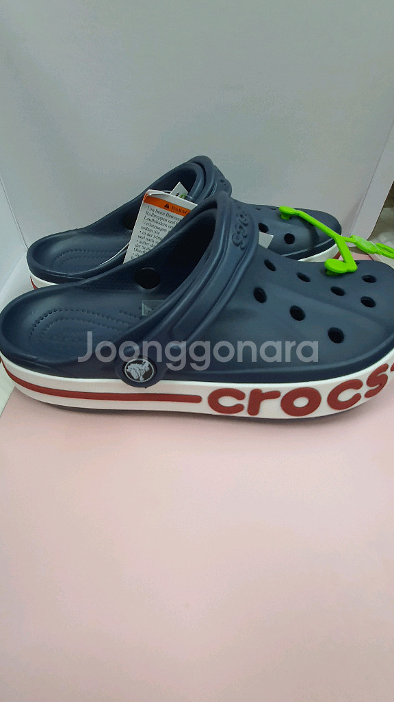 크록스 네이비 밴딩 클로그 240mm--0