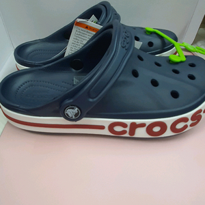 크록스 네이비 밴딩 클로그 240mm