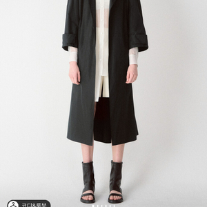 한섬 타임 크링클 오픈 트렌치 코트