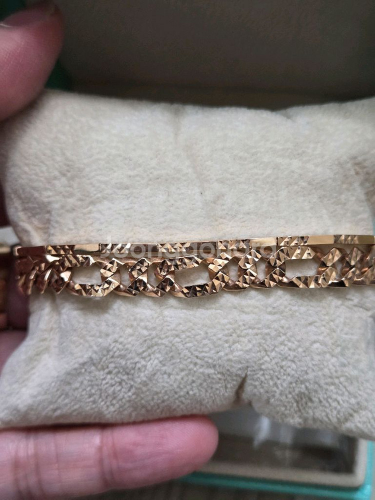 18k 핑크골드 체인 팔찌--1