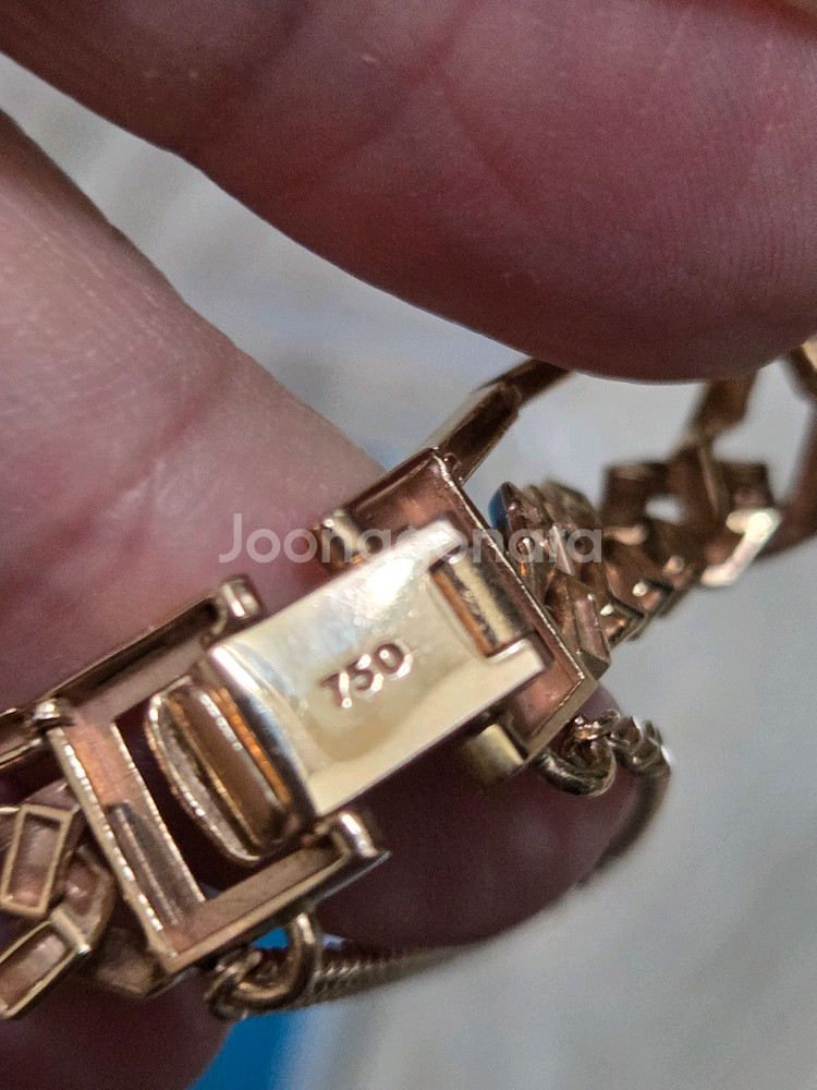 18k 핑크골드 체인 팔찌--3