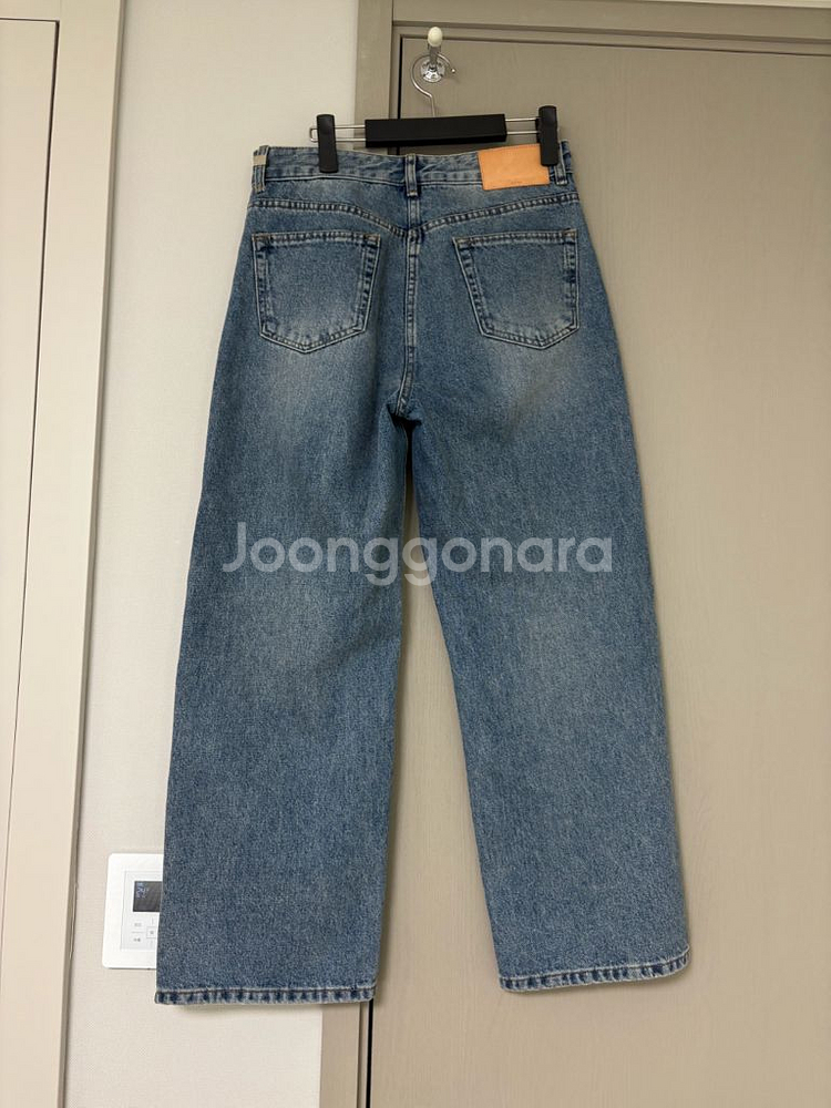 한섬 시스템 벨티드 워시드 데님 팬츠--4