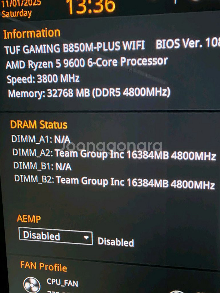 팀그룹 DDR5 4800MHz 메모리 32GB(16x2)--1